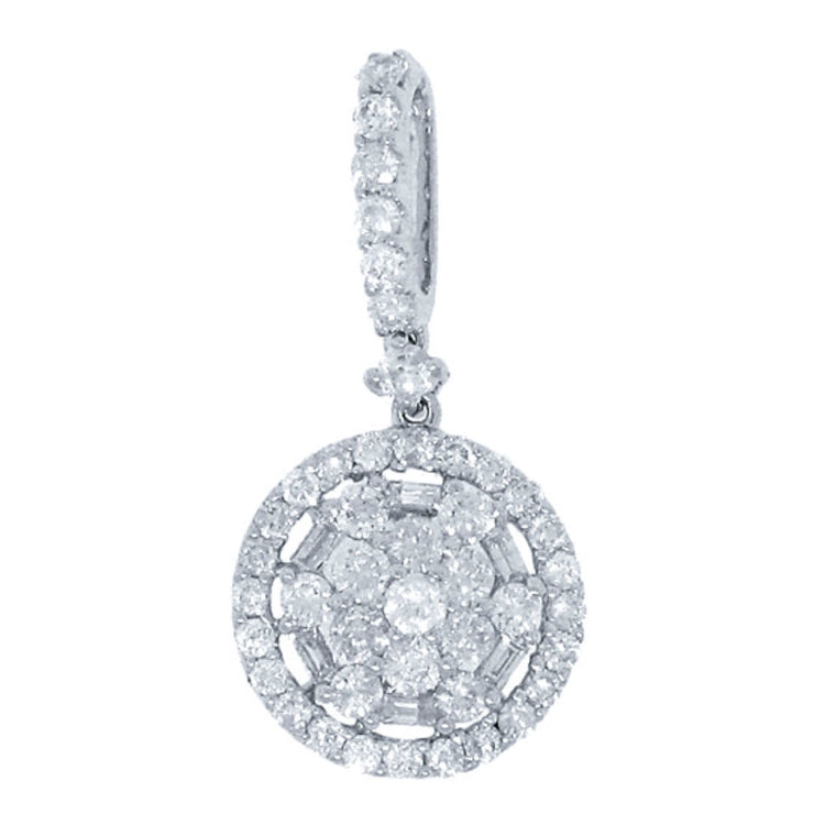 1.03ct 18k White Gold Diamond Pendant