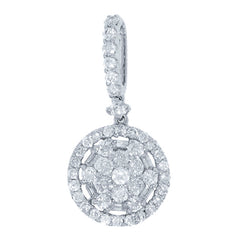 1.03ct 18k White Gold Diamond Pendant