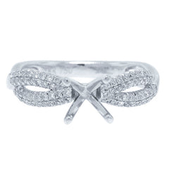 0.31ct 18k White Gold Diamond Semi-mount Ring