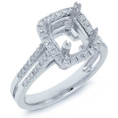 0.38ct 18k White Gold Diamond Semi-mount Ring