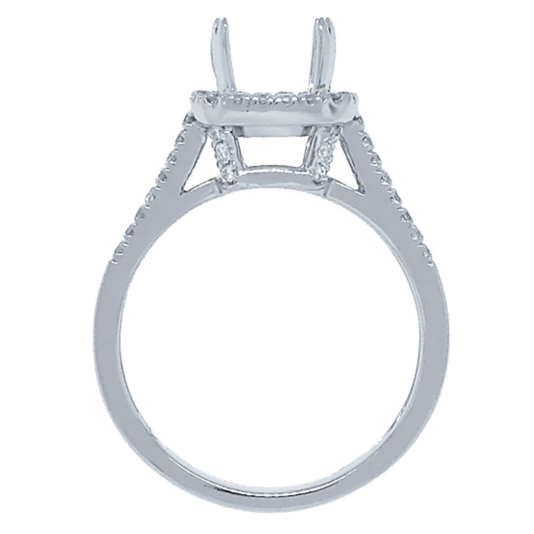 0.38ct 18k White Gold Diamond Semi-mount Ring