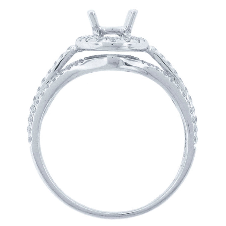 0.55ct 14k White Gold Diamond Semi-mount Ring