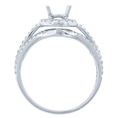 0.55ct 14k White Gold Diamond Semi-mount Ring