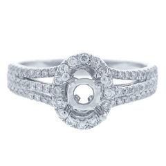 0.45ct 14k White Gold Diamond Semi-mount Ring