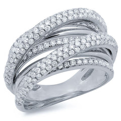 1.75ct 14k White Gold Diamond Bridge Ring