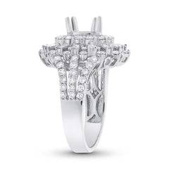 2.54ct 18k White Gold Diamond Semi-mount Ring