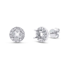 0.40ct 14k White Gold Diamond Semi-mount Earring