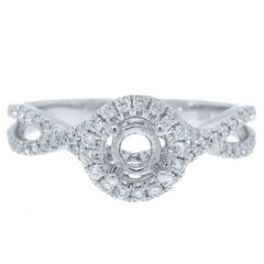 0.25ct 14k White Gold Diamond Semi-mount Ring