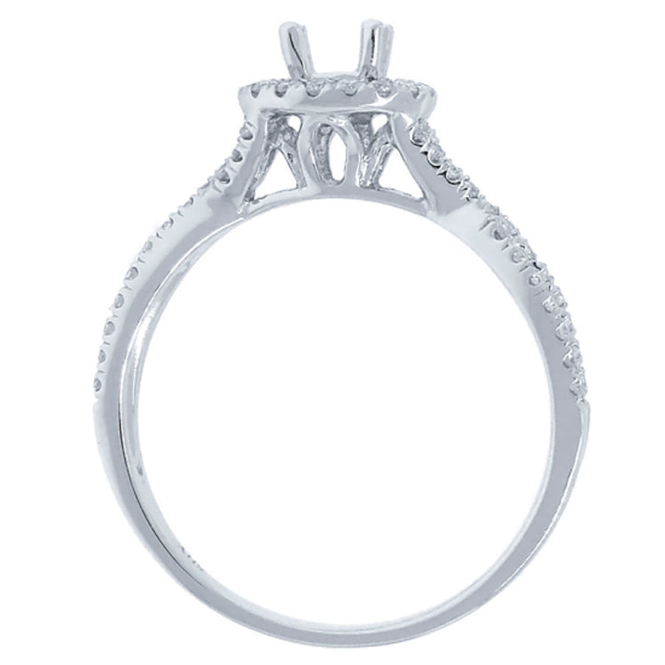 0.25ct 14k White Gold Diamond Semi-mount Ring