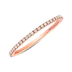 0.28ct 14k Rose Gold Champagne Diamond Eternity Band