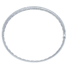 1.54ct 14k White Gold Diamond Pave Bangle