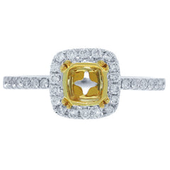 0.25ct 14k Two-tone Gold Diamond Semi-mount Ring