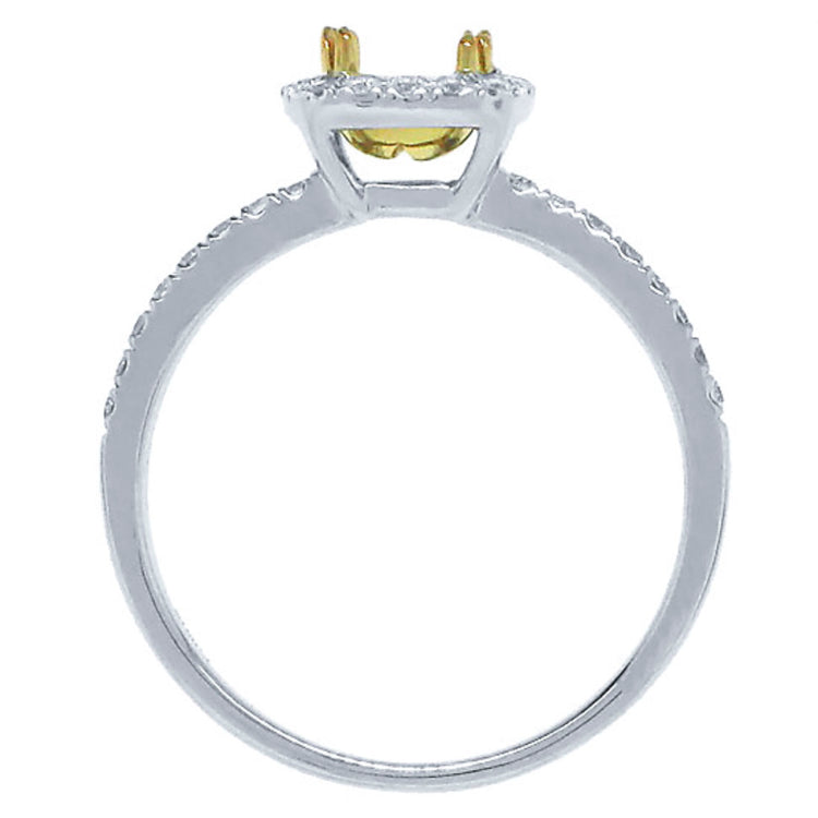 0.25ct 14k Two-tone Gold Diamond Semi-mount Ring