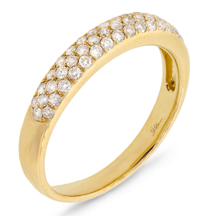 0.38ct 14k Yellow Gold Diamond Lady's Pave Band
