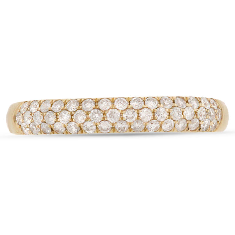 0.38ct 14k Yellow Gold Diamond Lady's Pave Band