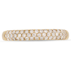 0.38ct 14k Yellow Gold Diamond Lady's Pave Band