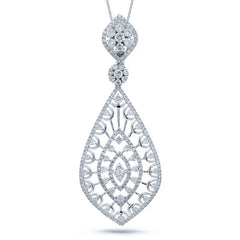 2.25ct 14k White Gold Diamond Pendant