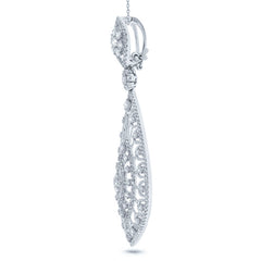 2.25ct 14k White Gold Diamond Pendant