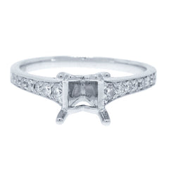 0.27ct 18k White Gold Diamond Semi-mount Ring