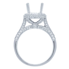 0.81ct 18k White Gold Diamond Semi-mount Ring