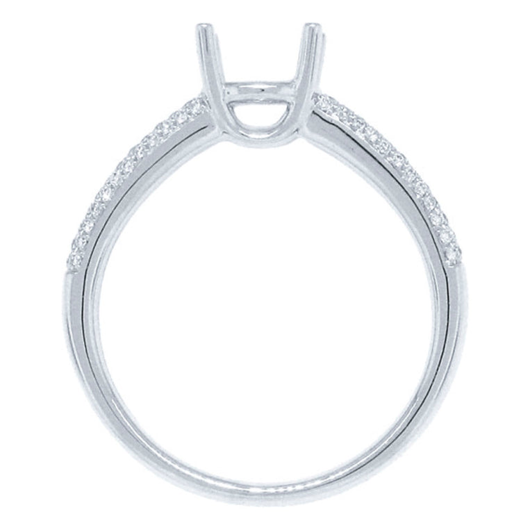 0.19ct 18k White Gold Diamond Semi-mount Ring