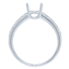 0.19ct 18k White Gold Diamond Semi-mount Ring