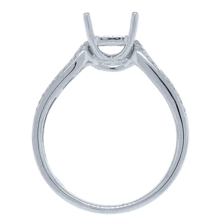 0.42ct 18k White Gold Diamond Semi-mount Ring
