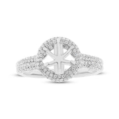 0.68ct 18k White Gold Diamond Semi-mount Ring
