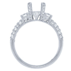 0.76ct 18k White Gold Diamond Semi-mount Ring