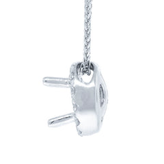 0.21ct 14k White Gold Diamond Semi-mount Pendant
