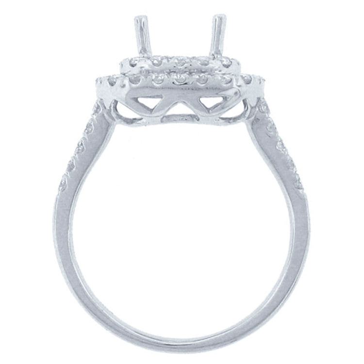 0.89ct 18k White Gold Diamond Semi-mount Ring