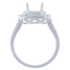 0.89ct 18k White Gold Diamond Semi-mount Ring