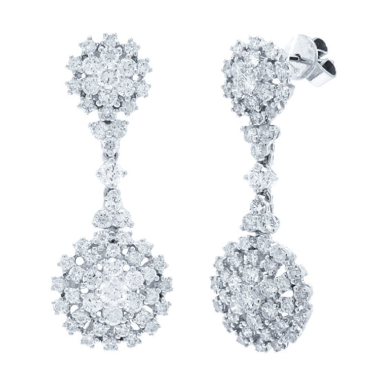 3.16ct 14k White Gold Diamond Earring