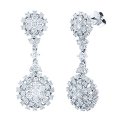 3.16ct 14k White Gold Diamond Earring