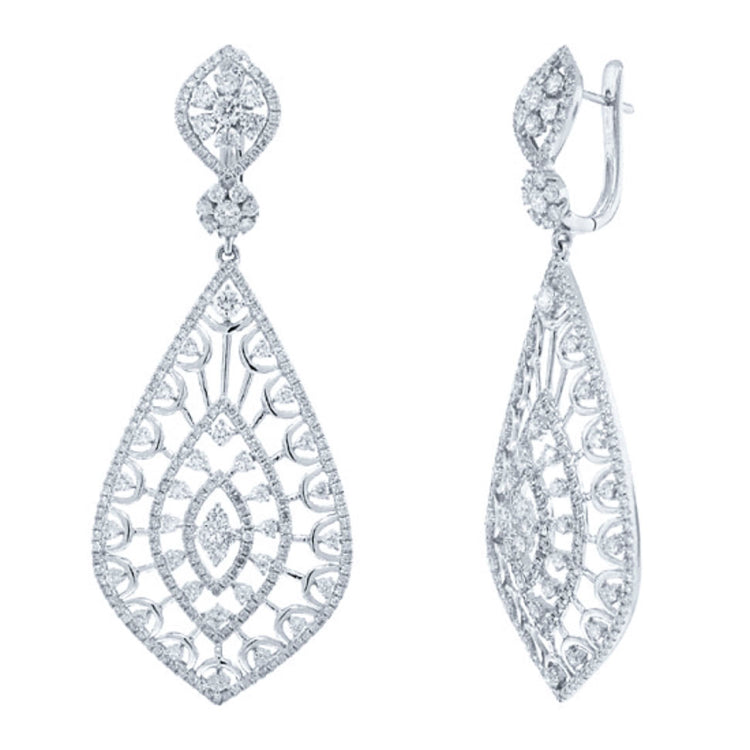 4.14ct 14k White Gold Diamond Earring