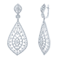 4.14ct 14k White Gold Diamond Earring