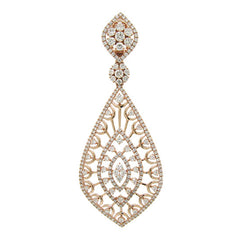 2.25ct 14k Rose Gold Diamond Pendant
