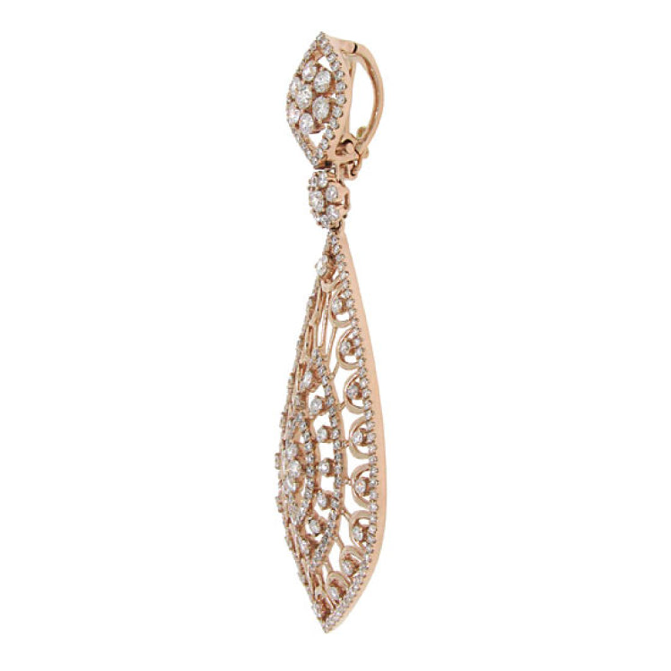 2.25ct 14k Rose Gold Diamond Pendant