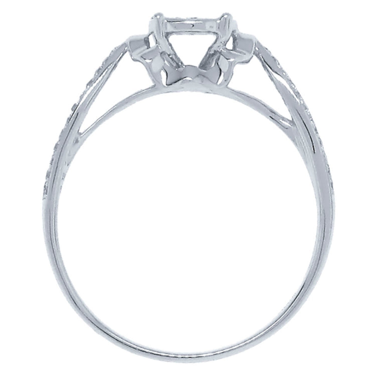 0.15ct 14k White Gold Diamond Pave Lady's Ring