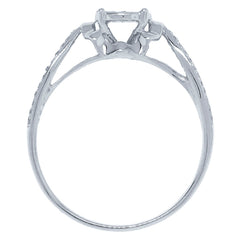 0.15ct 14k White Gold Diamond Pave Lady's Ring