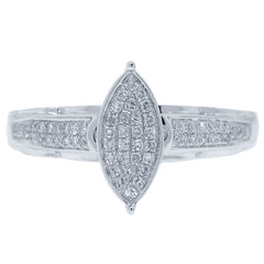 0.16ct 14k White Gold Diamond Pave Lady's Ring