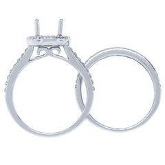 0.53ct 14k White Gold Diamond Semi-mount Ring 2-pc