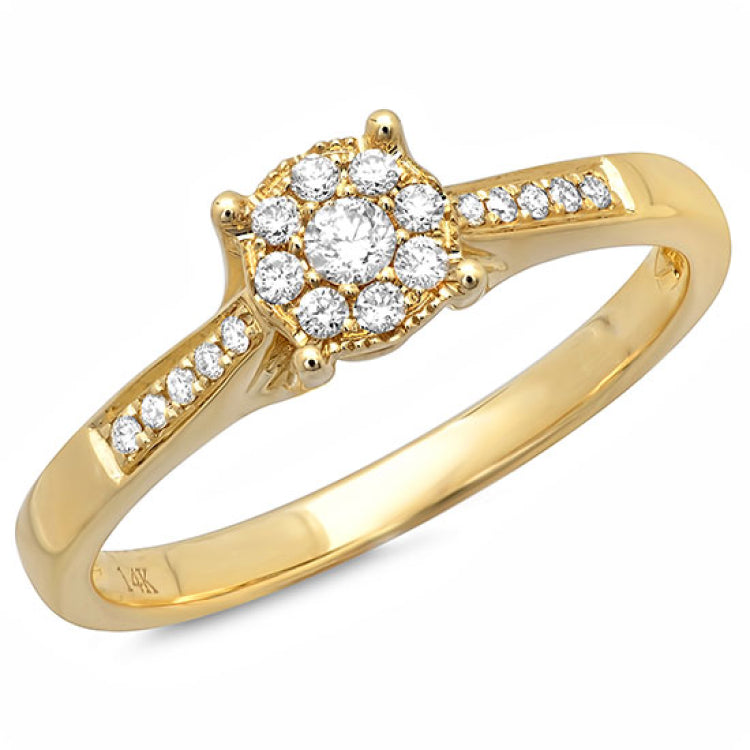 0.17ct 14k Yellow Gold Diamond Lady's Ring