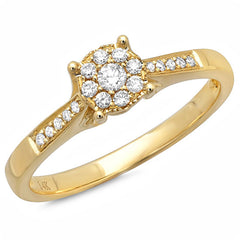 0.17ct 14k Yellow Gold Diamond Lady's Ring