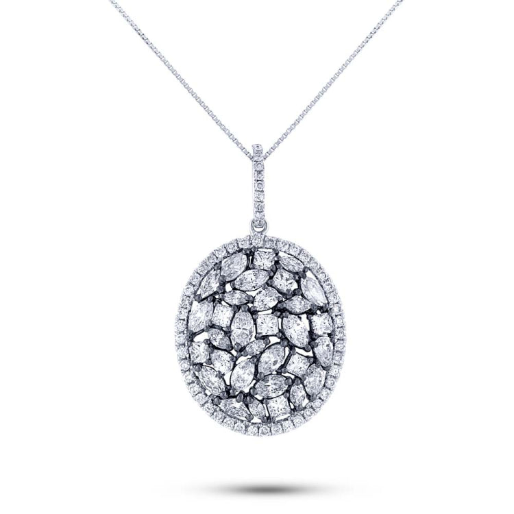 3.48ct 14k Two-tone Gold with Black Rhodium Diamond Pendant
