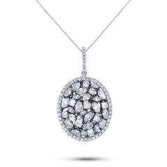3.48ct 14k Two-tone Gold with Black Rhodium Diamond Pendant