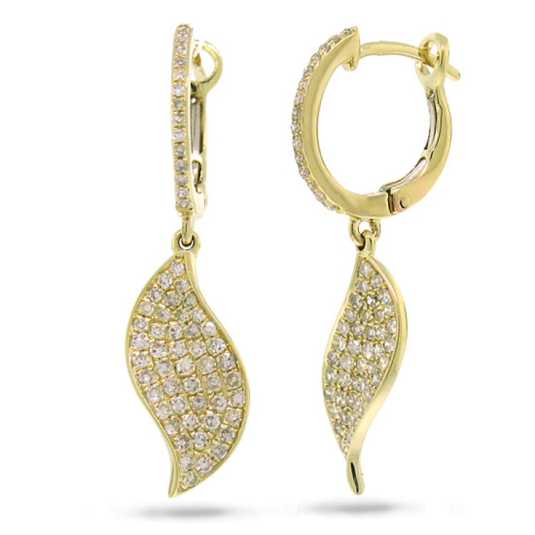 0.67ct 14k Yellow Gold Diamond Earring