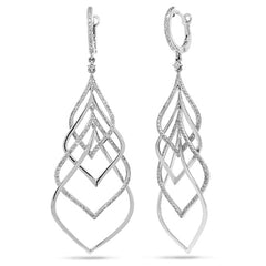 1.31ct 14k White Gold Diamond Earring