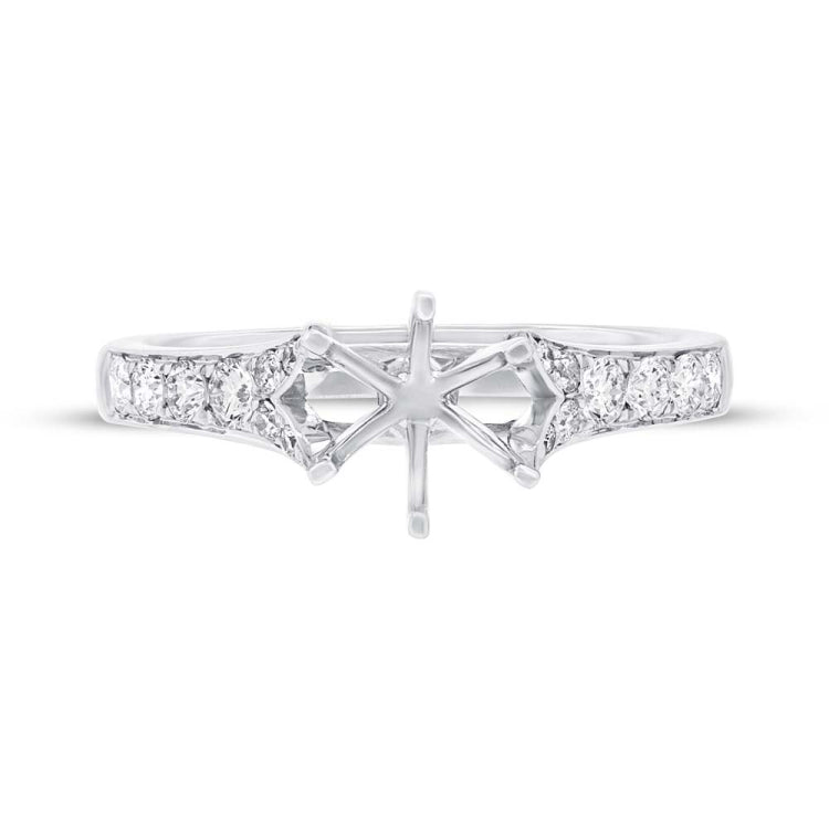 0.36ct 18k White Gold Diamond Semi-mount Ring