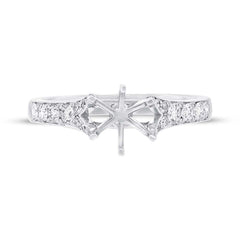 0.36ct 18k White Gold Diamond Semi-mount Ring